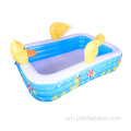 P&D 2021 New Design Yellow Duck rectangle paddling pool splash pool swimming outdoor adult kids inflatable child pool